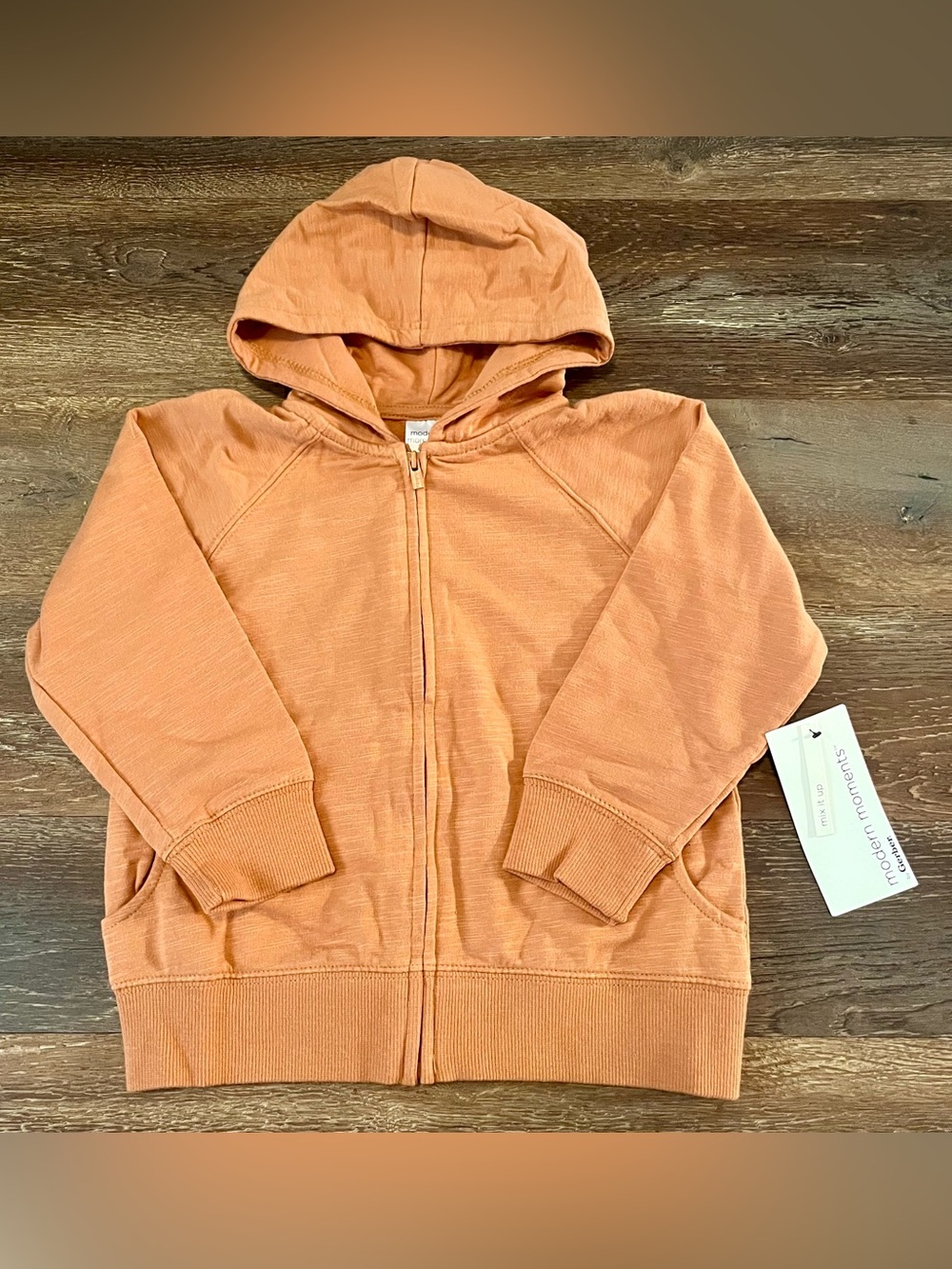 Gerber Modern Moments Zip Up Stretch Hoodie Sweatshirt - Burnt Orange Size 3T
